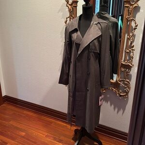NWT Grey Pinstripe Trenchcoat